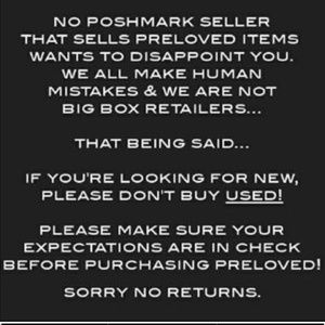 Pre owned items, nothing is new...